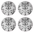 Damask Silver Runda Glasunderlgg 4-pack