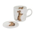 Wrendale Mug And Coaster Set - Hello Sausage