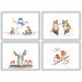 Wrendale Designs Christmas Bordsunderlgg 4-pack