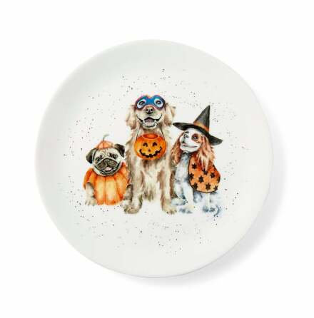 Wrendale Design Coupe Tallrik - Trick or Treat (Dogs) 20cm