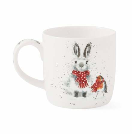 Wrendale Design Mugg Snow Angel (Rabbit & Robin) 0.31L