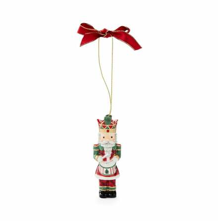 Christmas Tree Nutcracker Tartan Ornament 10.5cm