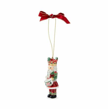 Christmas Tree Nutcracker Tartan Ornament 10.5cm