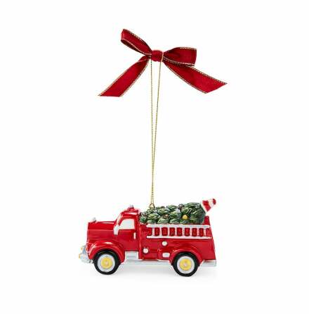 Christmas Tree Fire Truck Ornament 5.2cm x 10cm