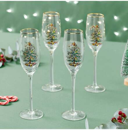 Christmas Tree Champagneglas 24cl 4-pack